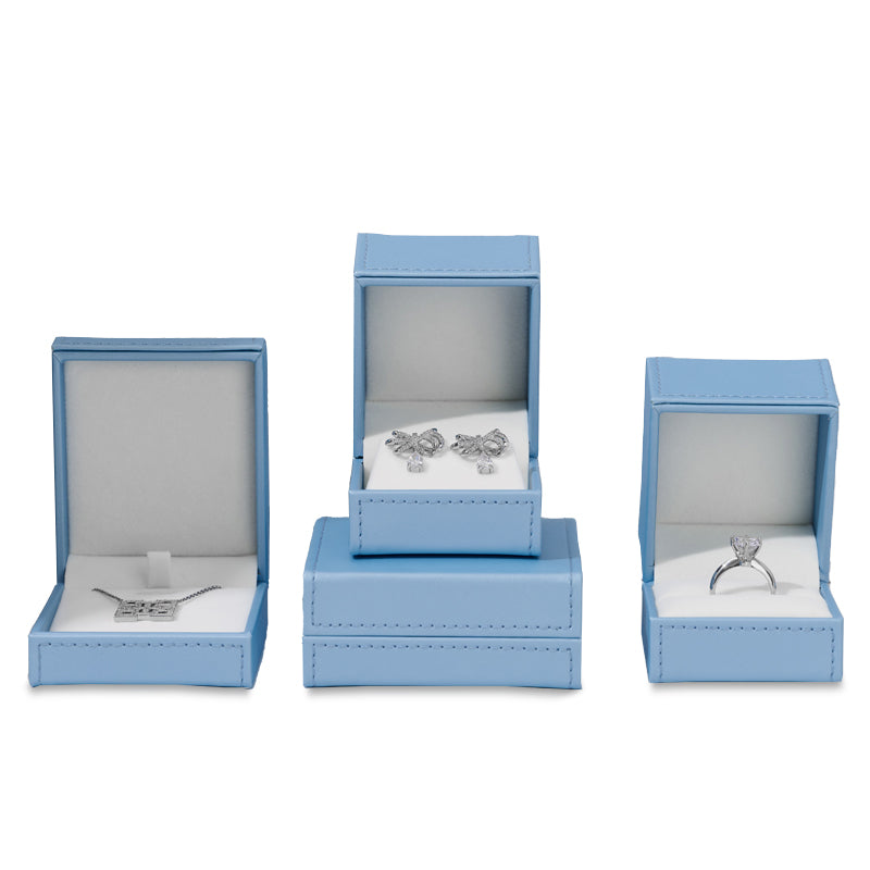 Sky blue PU Leather Gift Jewelry Packaging Box H149
