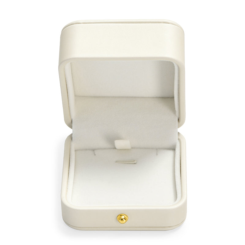 Cream PU Leather Jewelry Gift Packaging Box H153