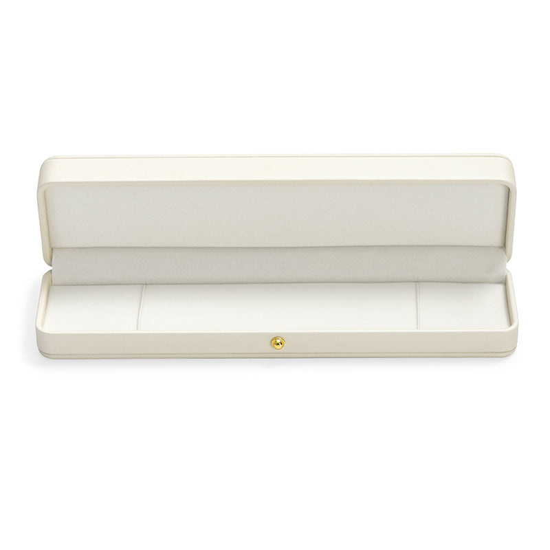 Cream PU Leather Jewelry Gift Packaging Box H153