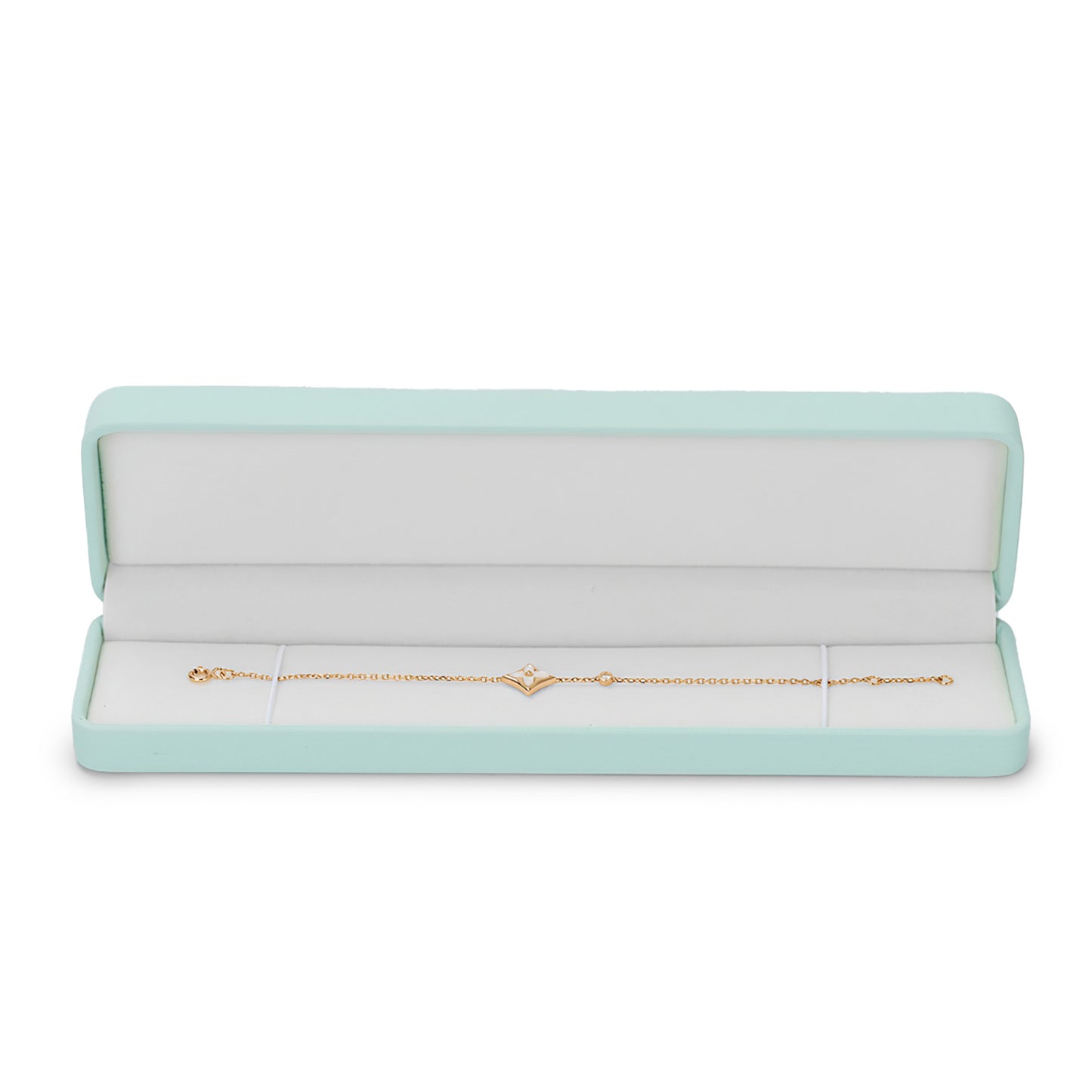 Green PU Leather Velvet Jewelry Packaging Box H142