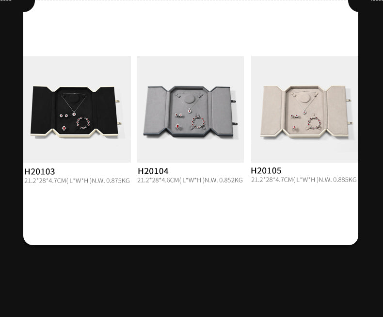 Luxury PU Leather Jewelry Packaging Box H201