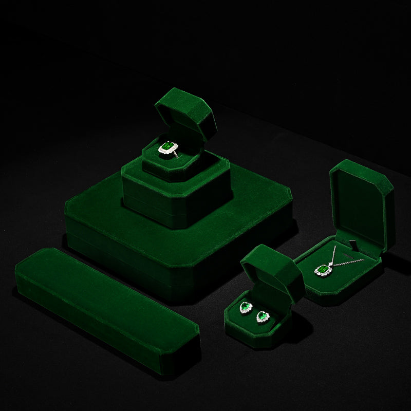 Green Velvet Jewelry Packaging Ring Box H19001