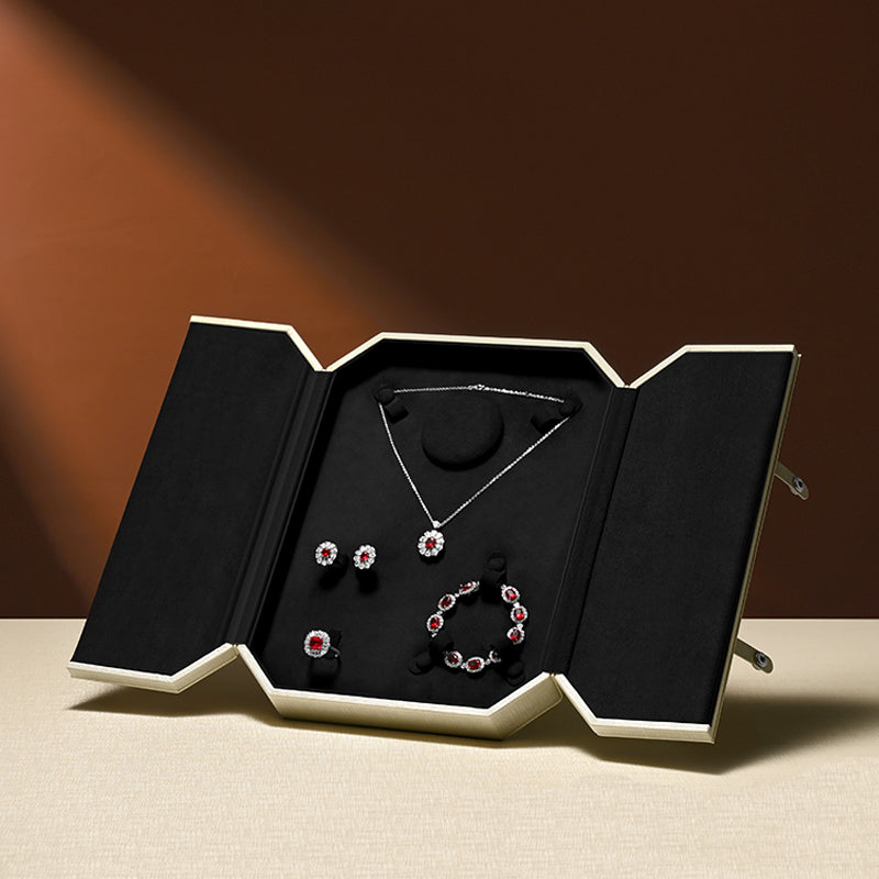 Luxury PU Leather Jewelry Packaging Box H201