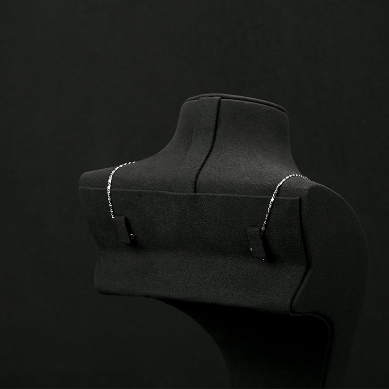 Elegant Microfiber Necklace Bust Display Stand RX093