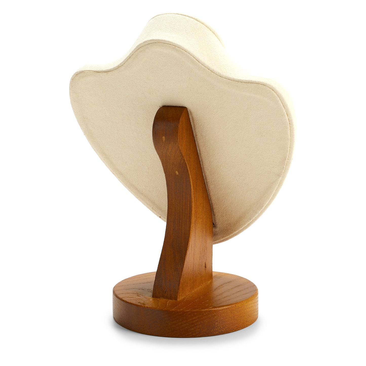Premium Wood Microfiber Necklace Bust Display Stand SM050