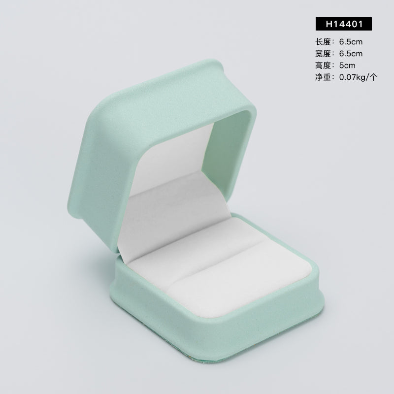 Light Blue PU Leather Jewelry Gift Packaging Box H144