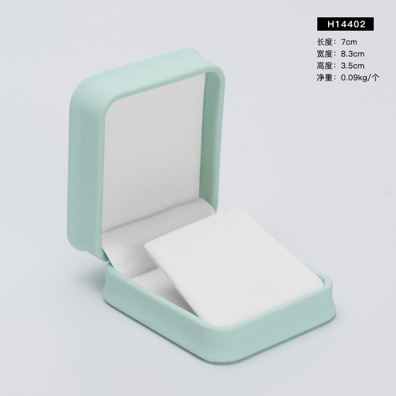 Light Blue PU Leather Jewelry Gift Packaging Box H144