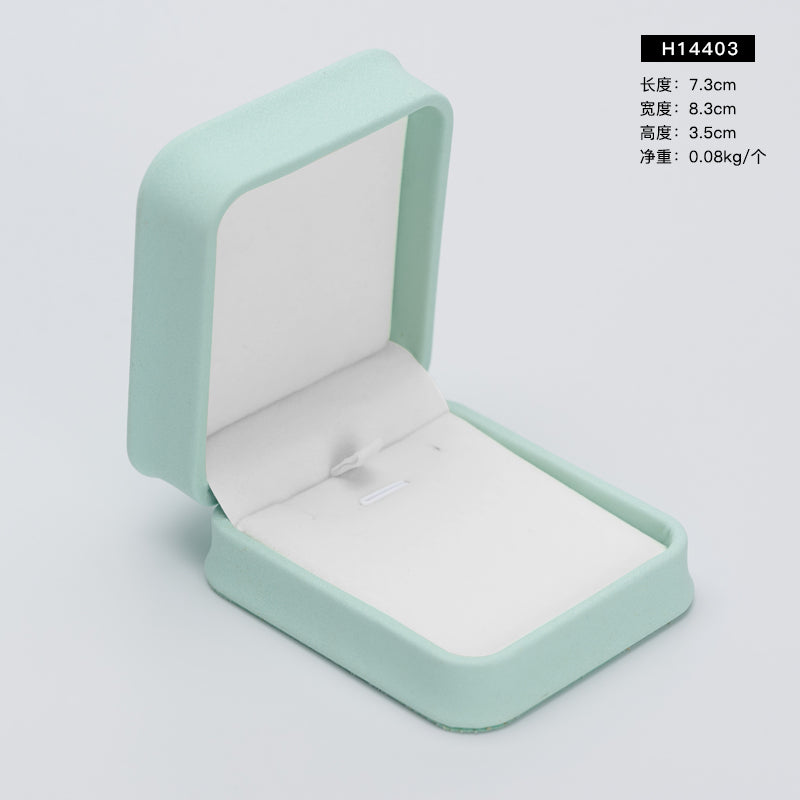 Light Blue PU Leather Jewelry Gift Packaging Box H144