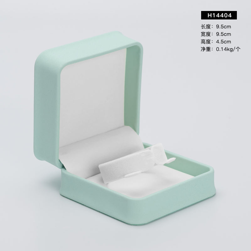 Light Blue PU Leather Jewelry Gift Packaging Box H144