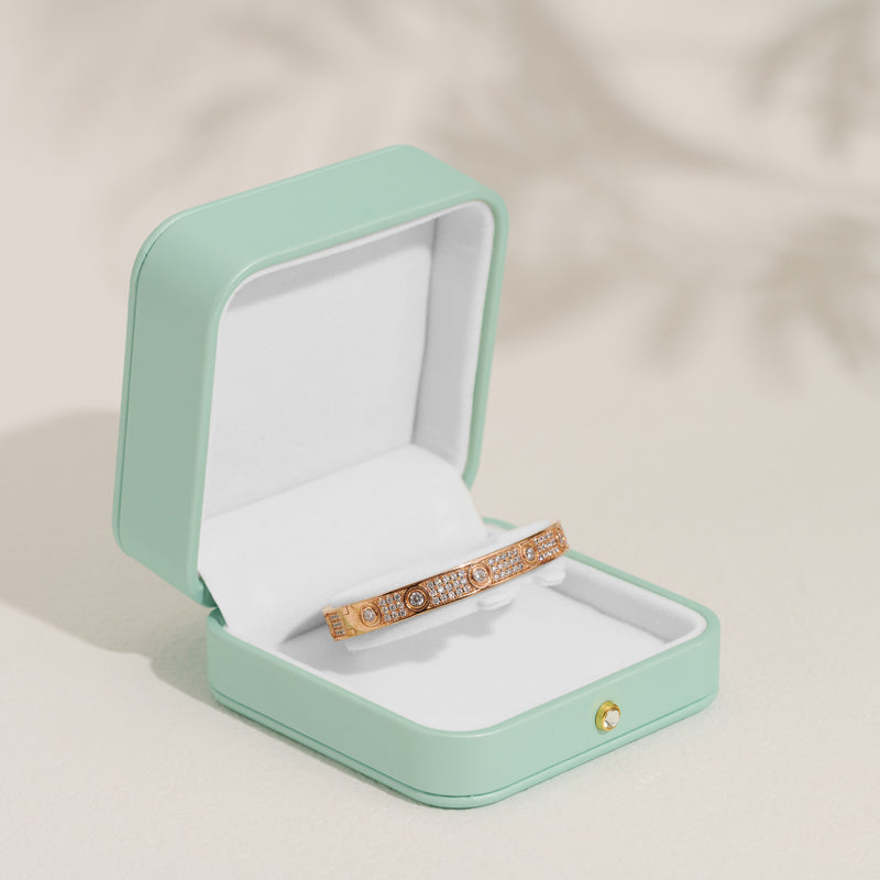 Mint Green PU Leather Jewelry Gift Packaging Box H147