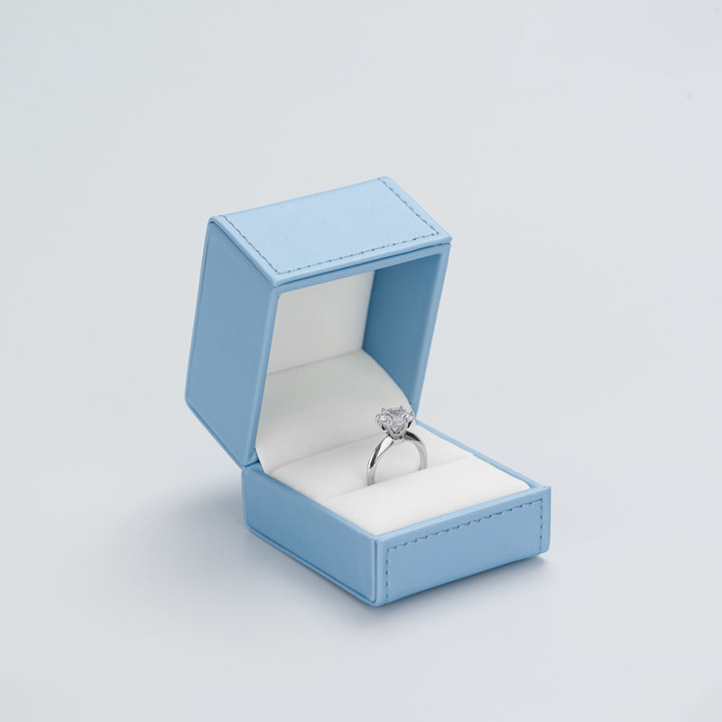 Sky blue PU Leather Gift Jewelry Packaging Ring Box H14901