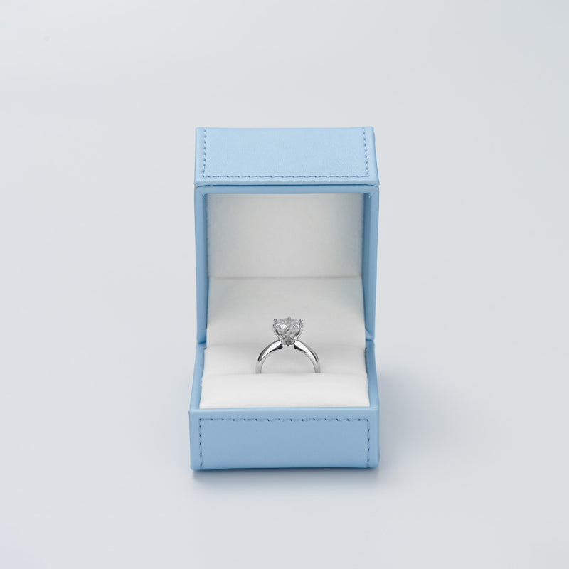 Sky blue PU Leather Gift Jewelry Packaging Ring Box H14901
