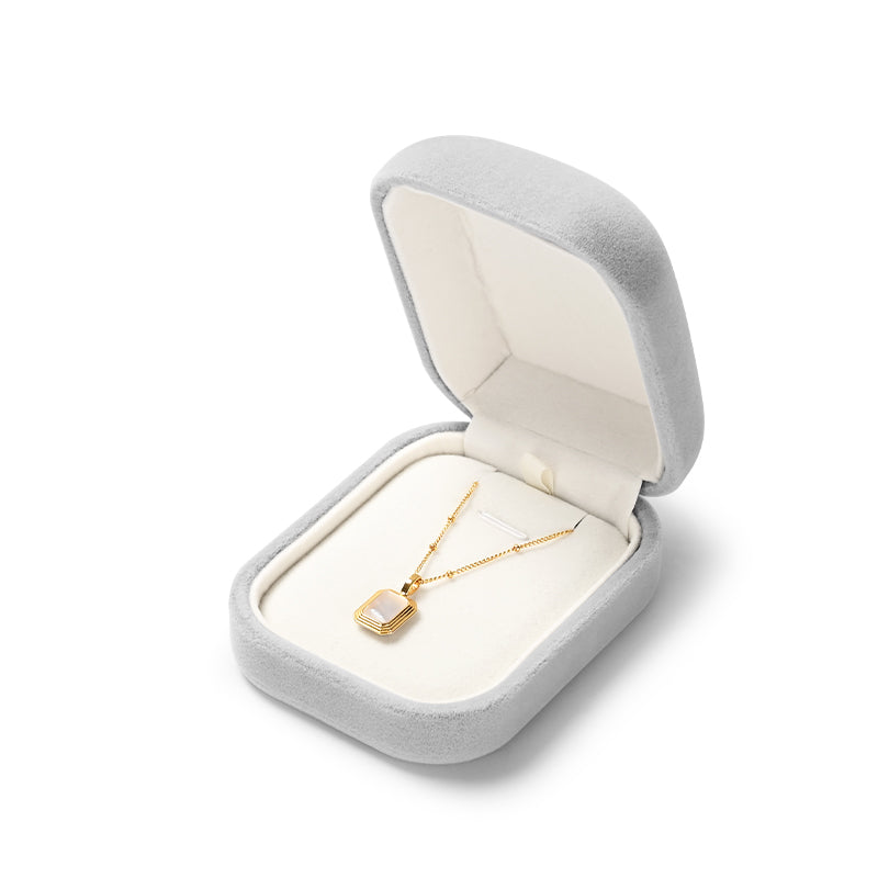 Round Light Gray Color Jewelry Packaging Box H165