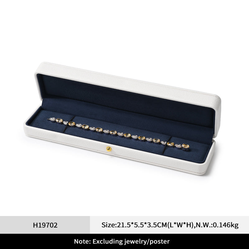 Classic White Blue Color Jewelry Packaging Box H197