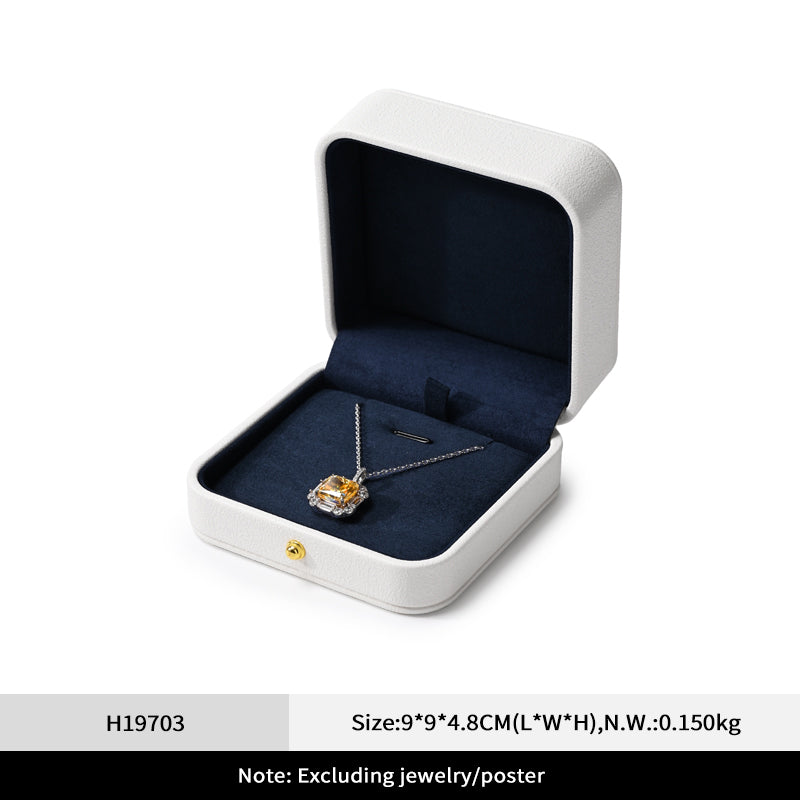 Classic White Blue Color Jewelry Packaging Box H197