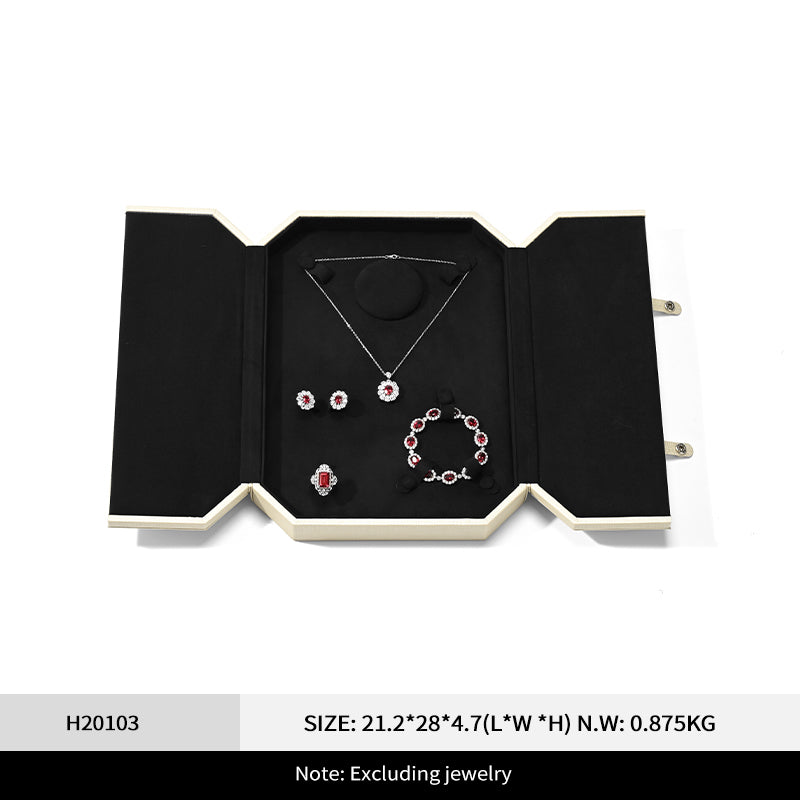Luxury PU Leather Jewelry Packaging Box H201