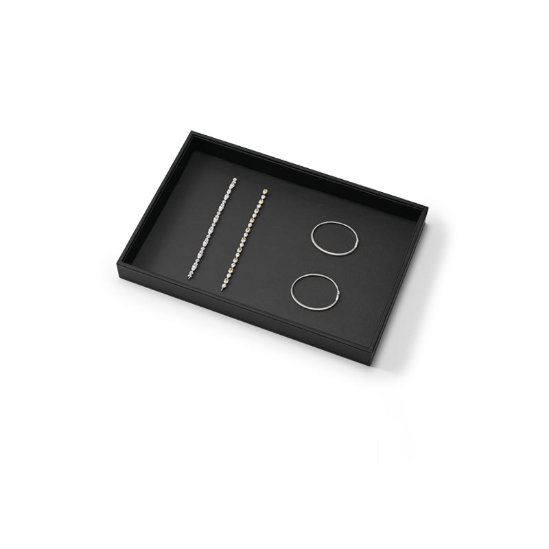 Black PU Leather Jewelry Display Tray P017