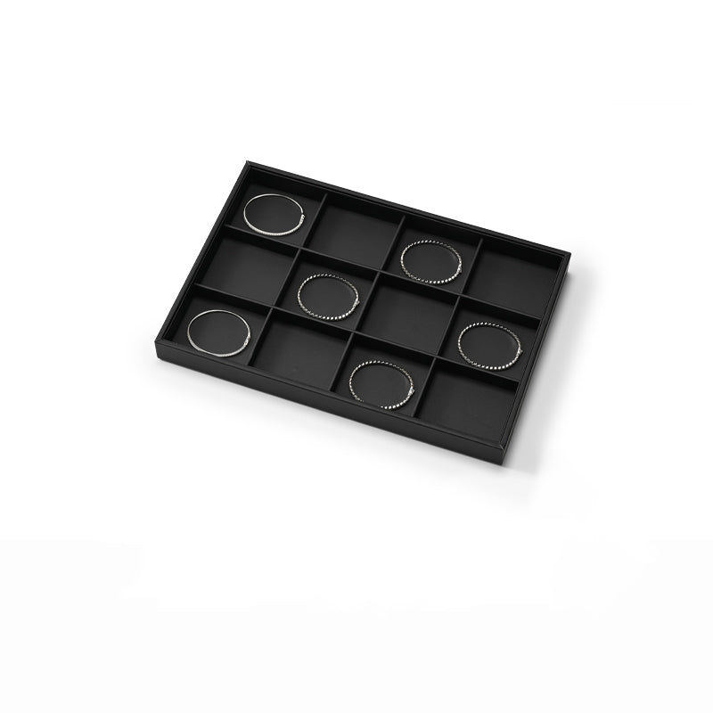 Black PU Leather Jewelry Display Tray P017