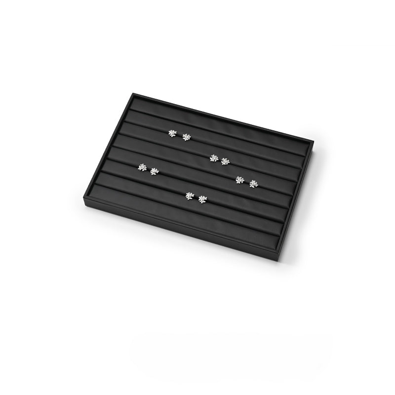 Black PU Leather Jewelry Display Tray P017