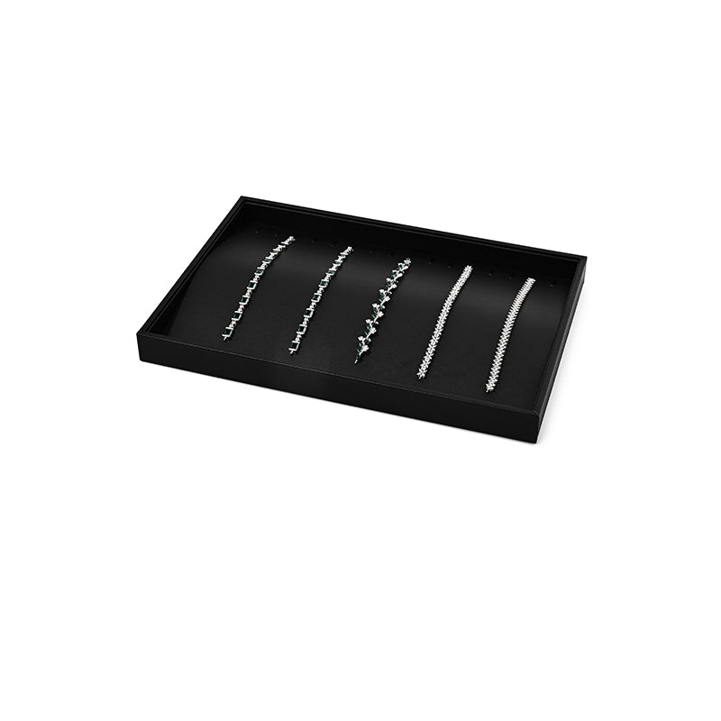 Black PU Leather Jewelry Display Tray P017