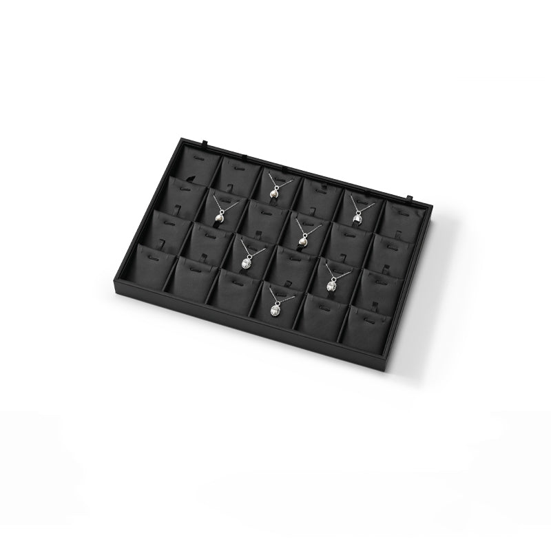 Black PU Leather Jewelry Display Tray P017