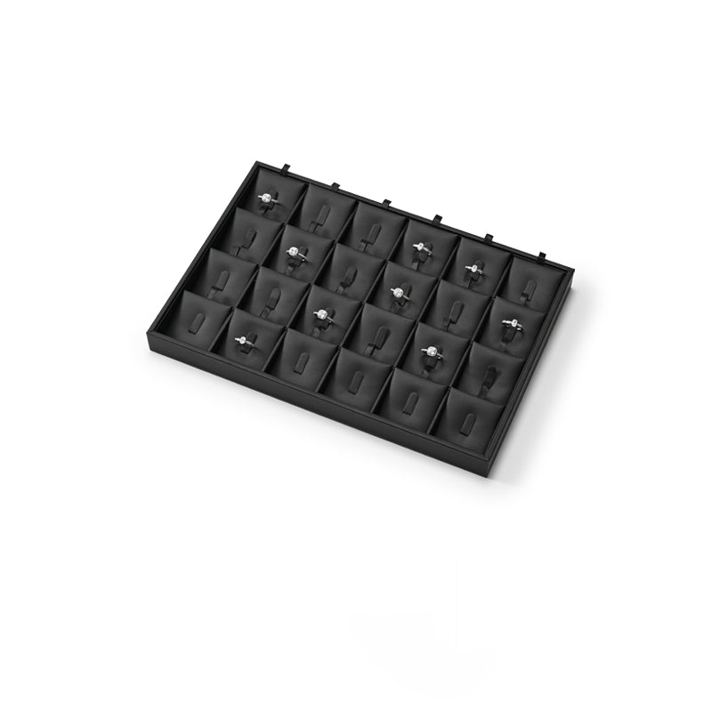 Black PU Leather Jewelry Display Tray P017
