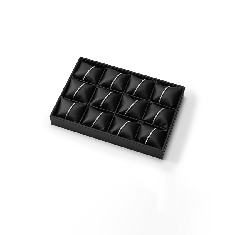 Black PU Leather Jewelry Display Tray P017