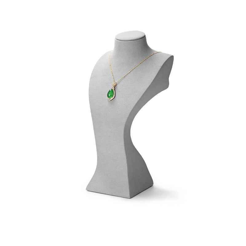 Elegant Microfiber Necklace Bust Display Stand RX093