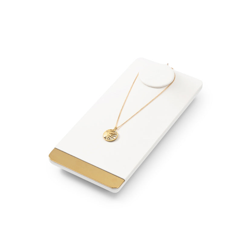 FANXI White PU leather Earrings Ring Necklace Watch Jewelry Display Set TT259 Promotion