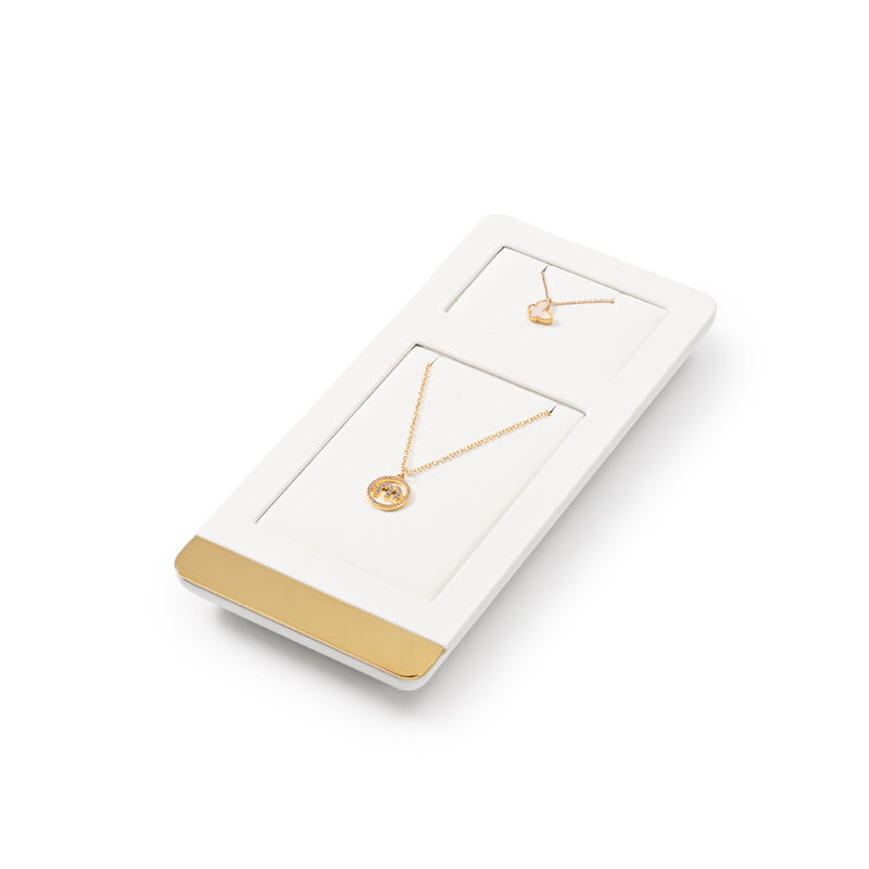 FANXI White PU leather Earrings Ring Necklace Watch Jewelry Display Set TT259 Promotion