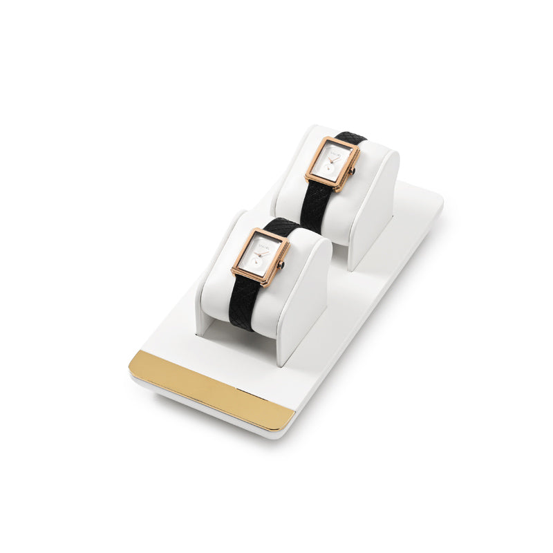 FANXI White PU leather Earrings Ring Necklace Watch Jewelry Display Set TT259 Promotion