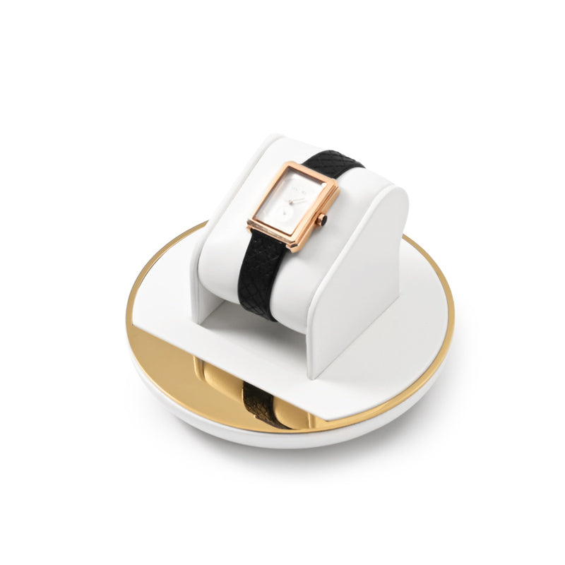 FANXI White PU leather Earrings Ring Necklace Watch Jewelry Display Set TT259 Promotion