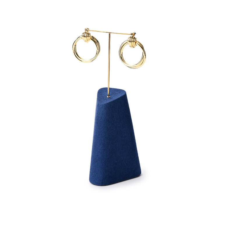FANXI Blue Microfiber Earrings Ring Necklace Jewelry Display Set TT347
