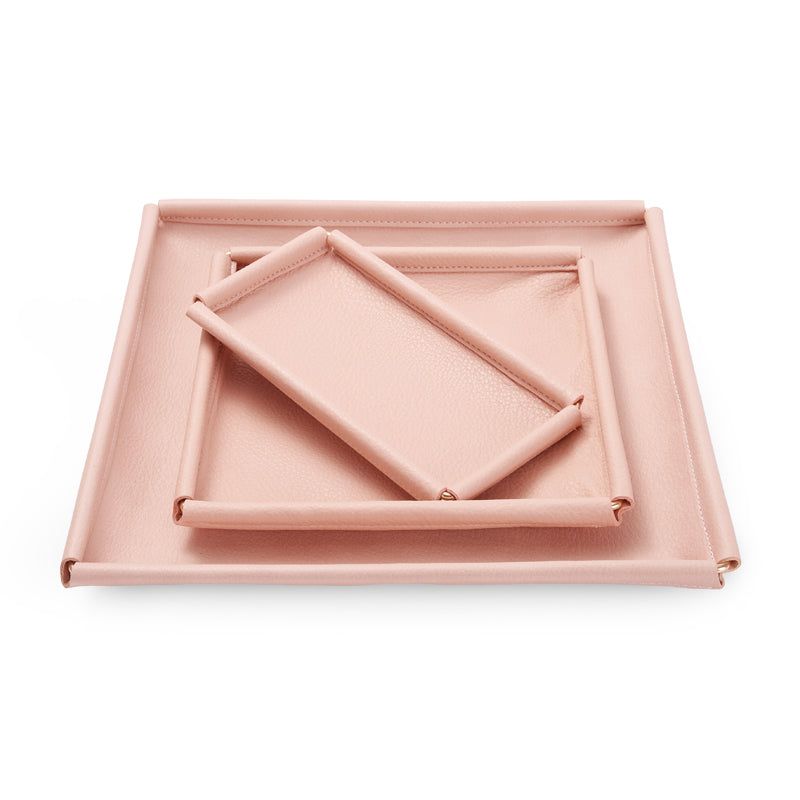 Pink Leatherette Ring Pendant Bangle Display Tray P116