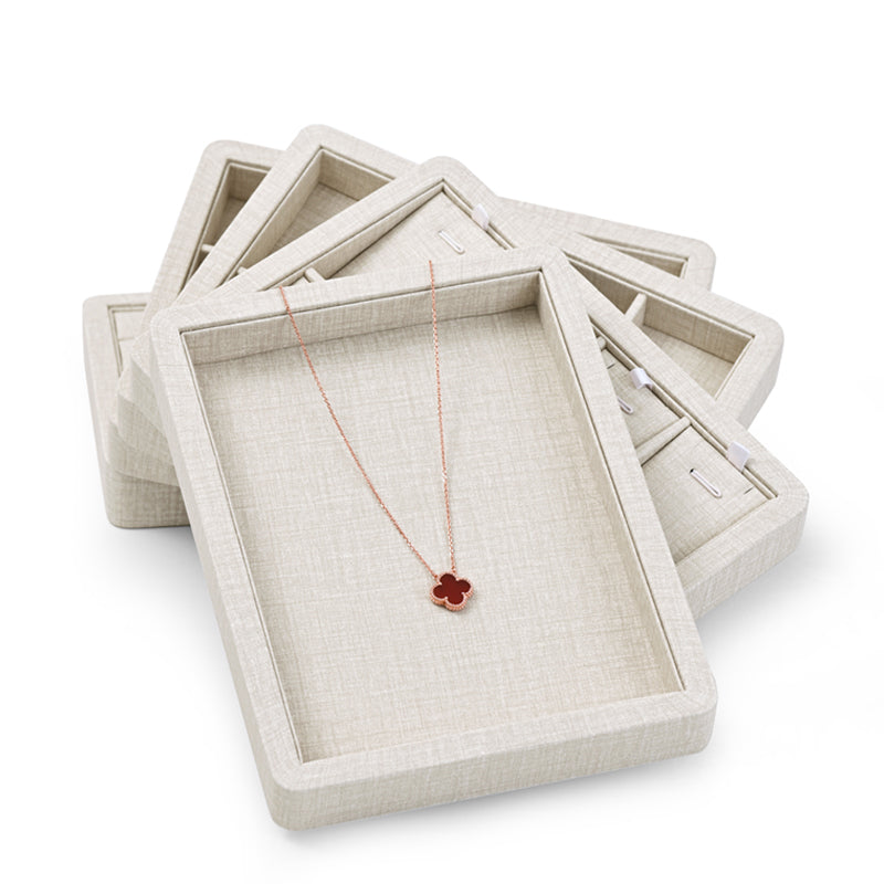 PU Leather Jewelry Tray With Magnetic Acrylic Cover P110