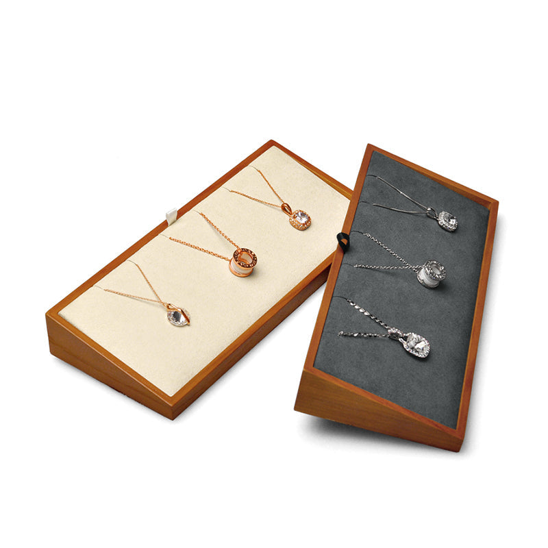 Wood 3 Slots Necklace Display Stand SM140