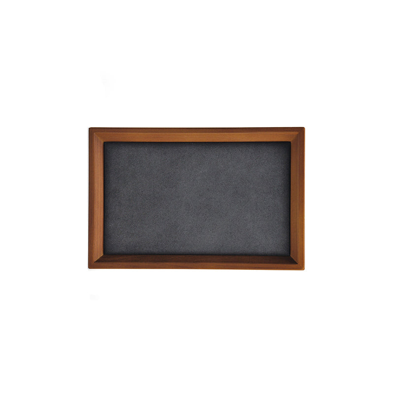Dark Gray Wood Small Flat Jewelry Tray SM11502