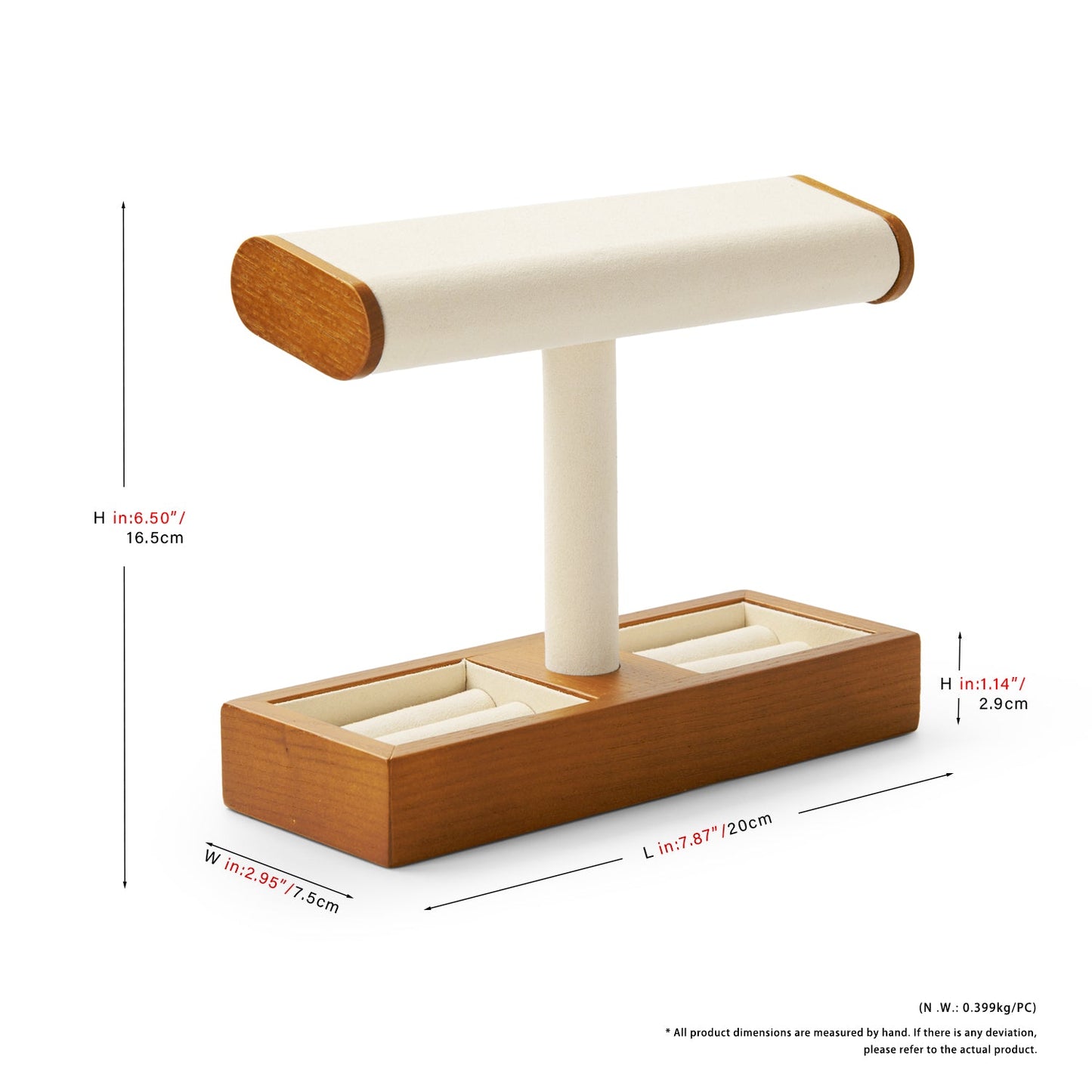 FANXI Ash Wood Ring Watch Display Stand SM192