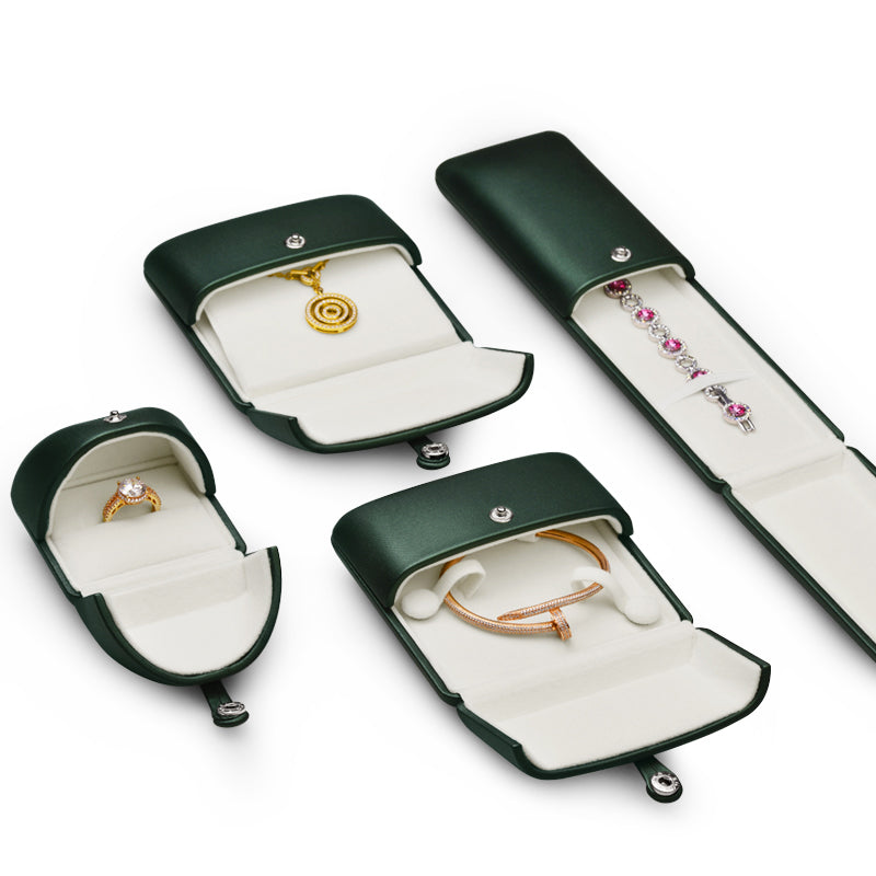 Emerald Green PU leather Jewelry Ring Box H10901