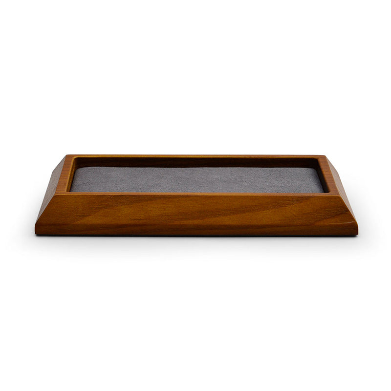 Dark Gray Rectangle Wood Jewelry Tray for Showcase Display SM09004