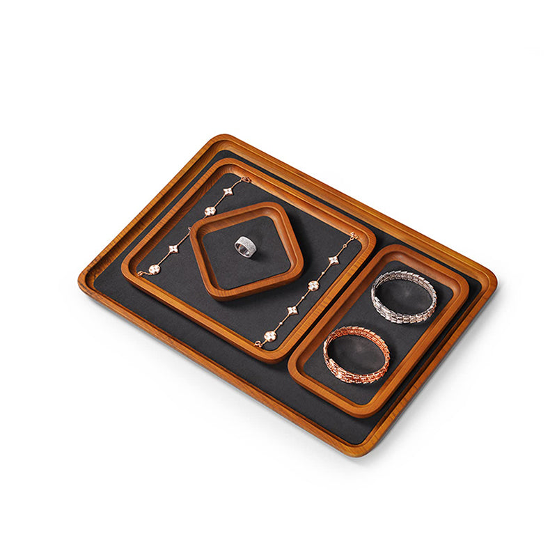 Dark Gray Large Wood Jewelry Display Tray SM13004