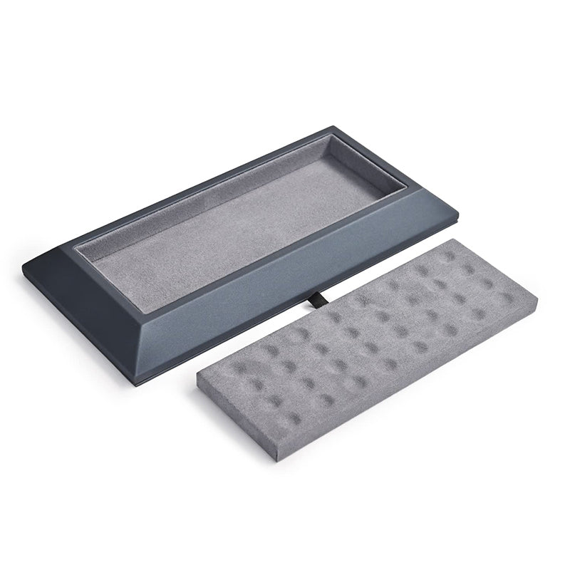 Dark Gray Premium Leather Beads and Gems Organizer Tray P11402