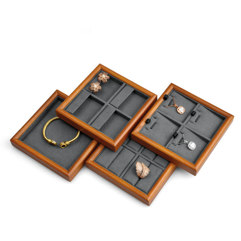 Square Wood Jewelry Storage Display Tray P068