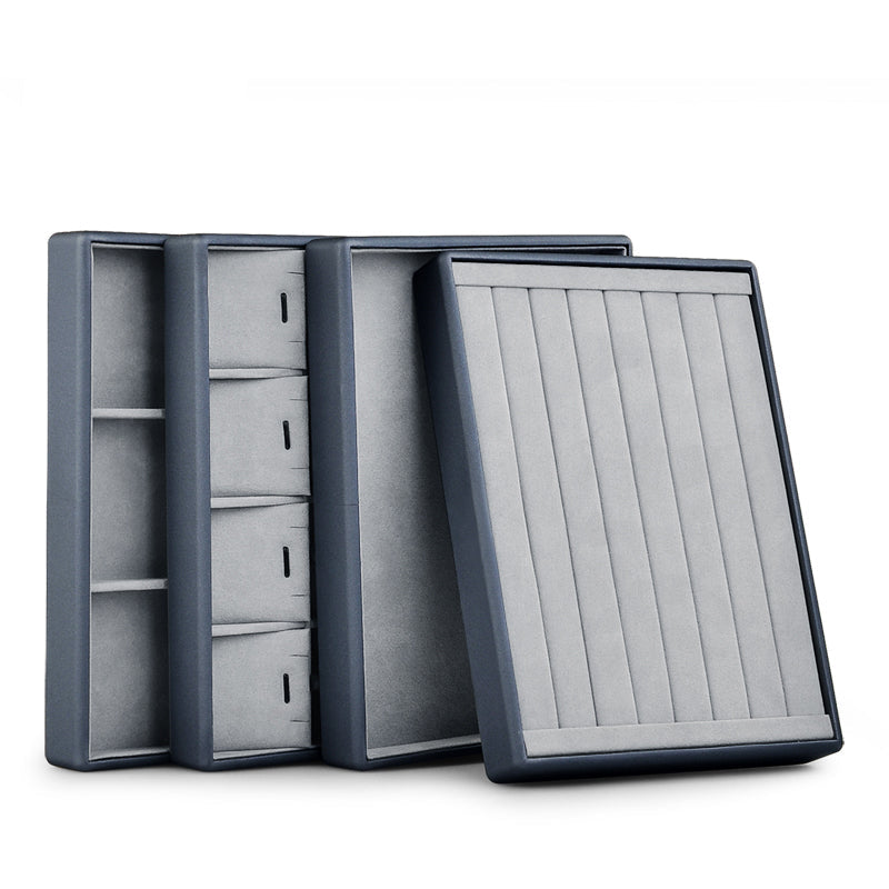 Stackable PU Leather Jewelry Display Tray P066