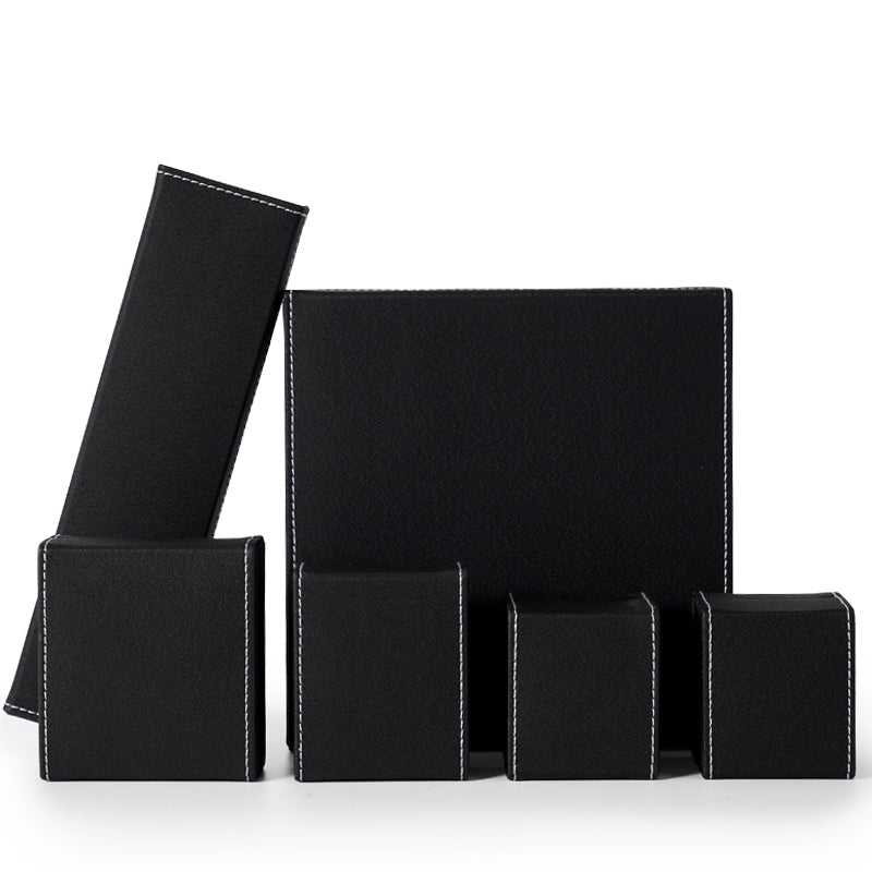Black PU Leather Jewelry Set Box H119