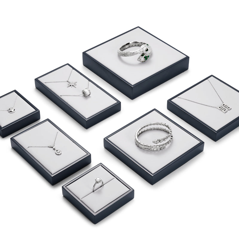 Dark Blue Leatherette Jewlery Showcase Display P124