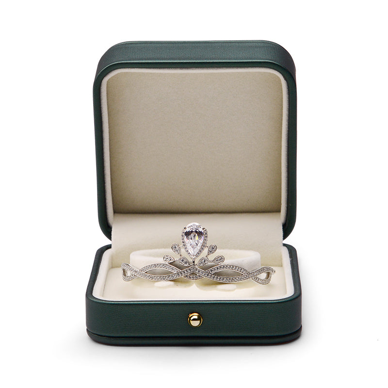 Green PU Leather Jewelry Packaging Gift Box H068