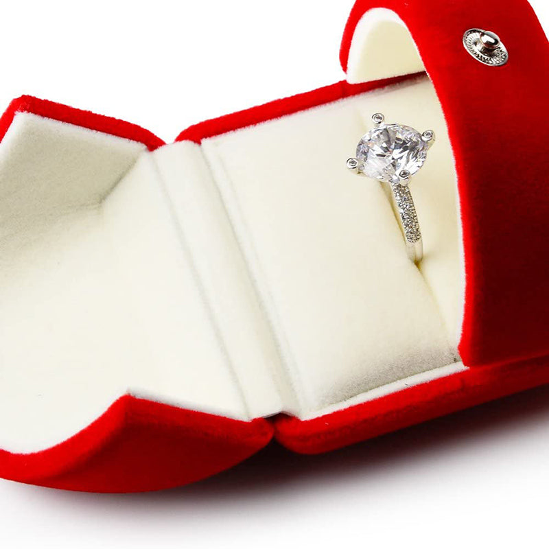 Red Premium Velvet Ring Jewelry Gift Box H02801