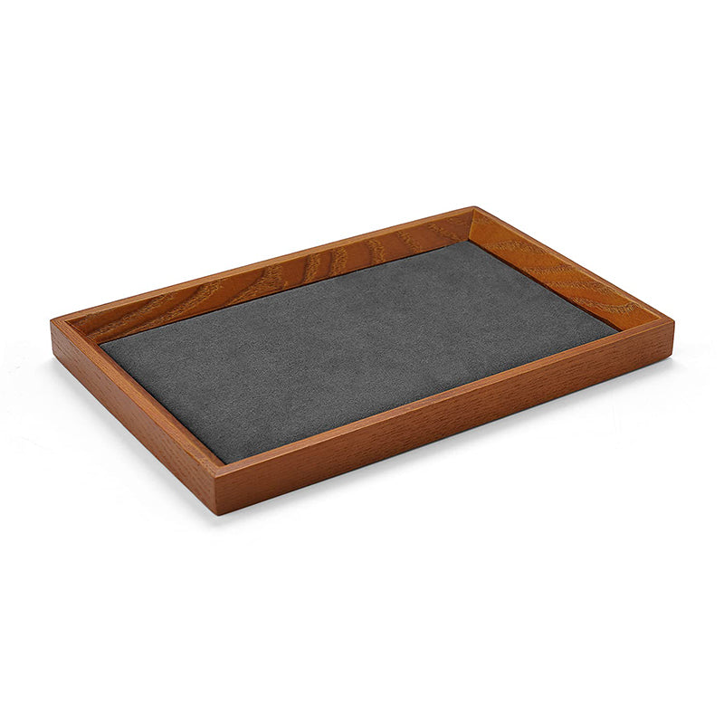 Dark Gray Wood Small Flat Jewelry Tray SM11502