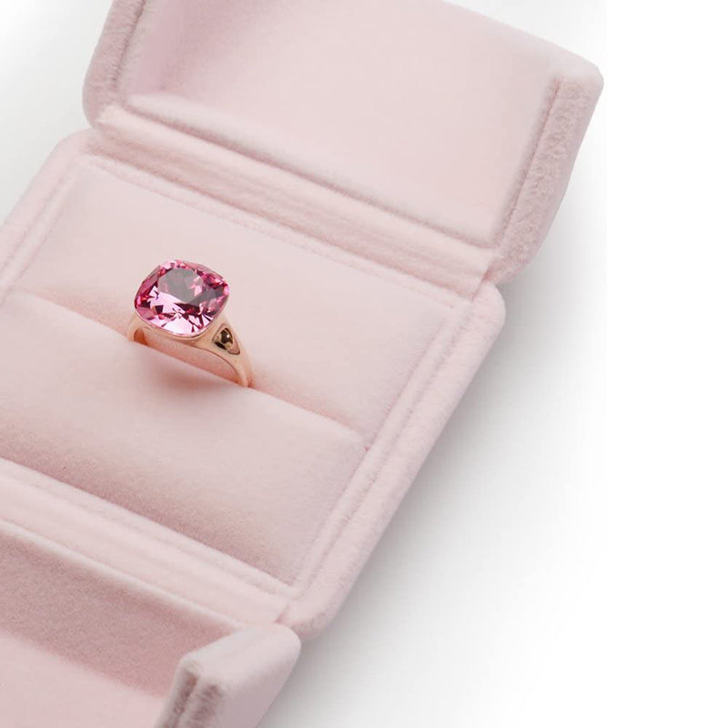 Pink Velvet Ring Gift Ring Box H05201